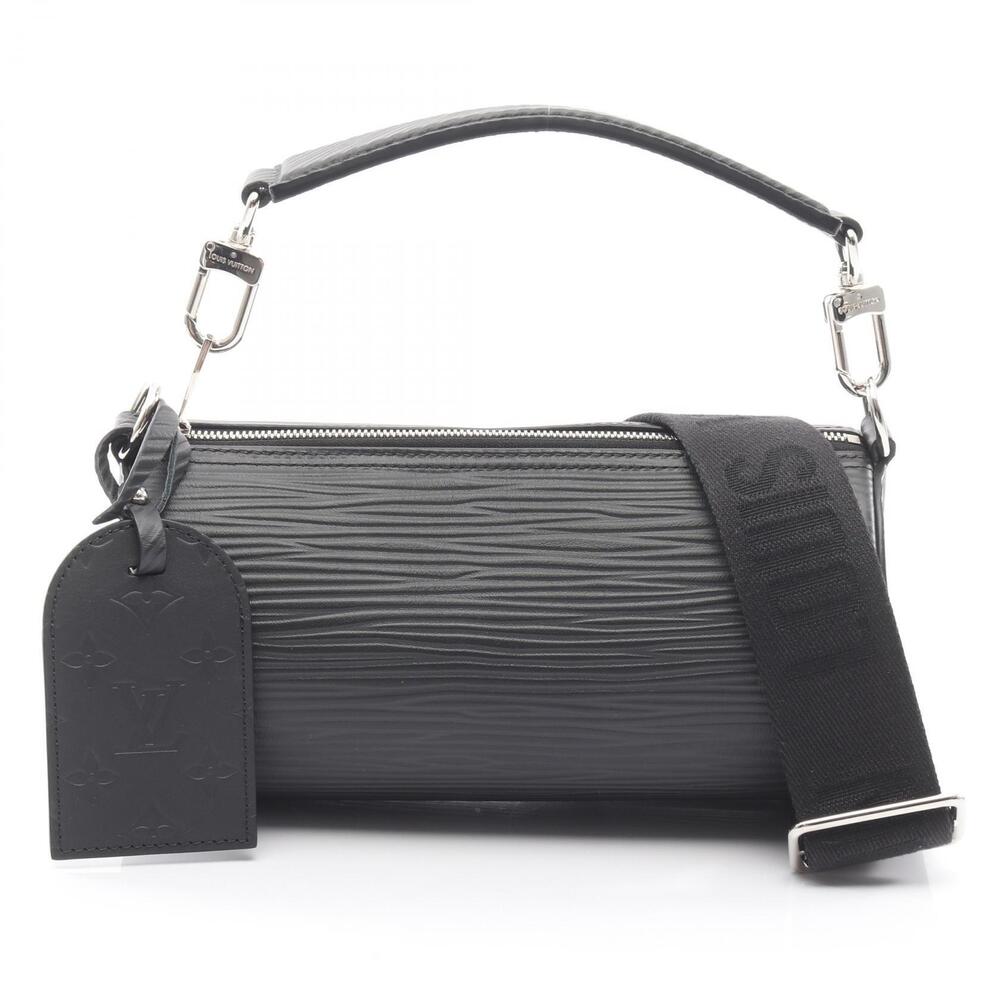 Louis Vuitton Soft Polochon Handbag Leather Epi Black